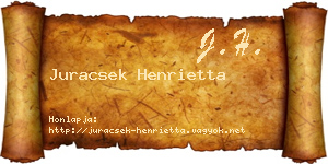 Juracsek Henrietta névjegykártya