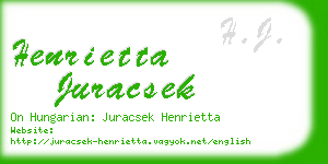 henrietta juracsek business card